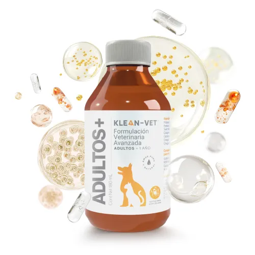 klean vet adulto plus suplemento mascotas botella