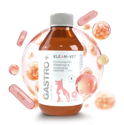 klean vet gastro plus suplemento mascotas botella