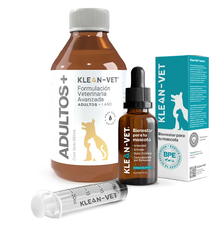 botella adultos plus y tratamientos klean vet
